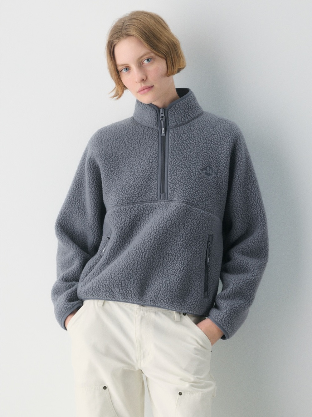 Aritzia TNA Polartec Thermal Pro Fleece 1/2 Zip High Hip Sweater